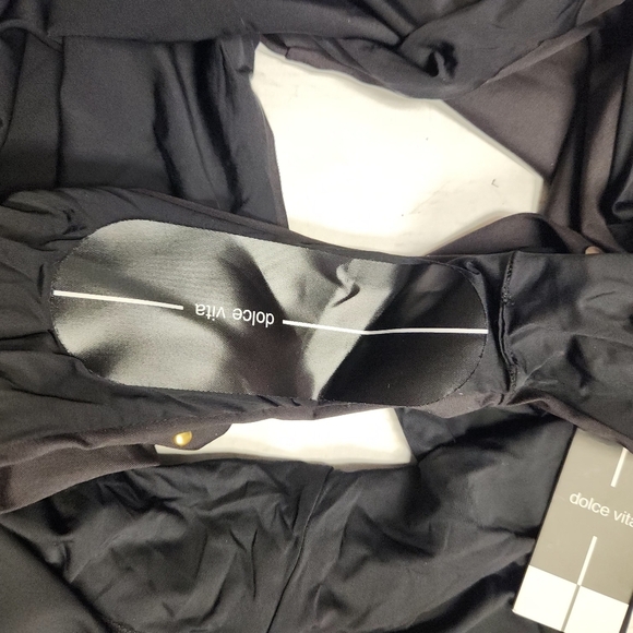 Dolce Vita Stella High-Leg One Piece Swimsuit In Black And Gold Studs Size L - Picture 6 of 16